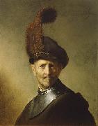 An Old Man in Military Costume 1630-1 by Rembrandt Rembrandt